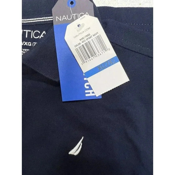 Nautica Boys' Short Sleeved Polo Navy Blue. Size XL (7X) NWT - Picture 4 of 5